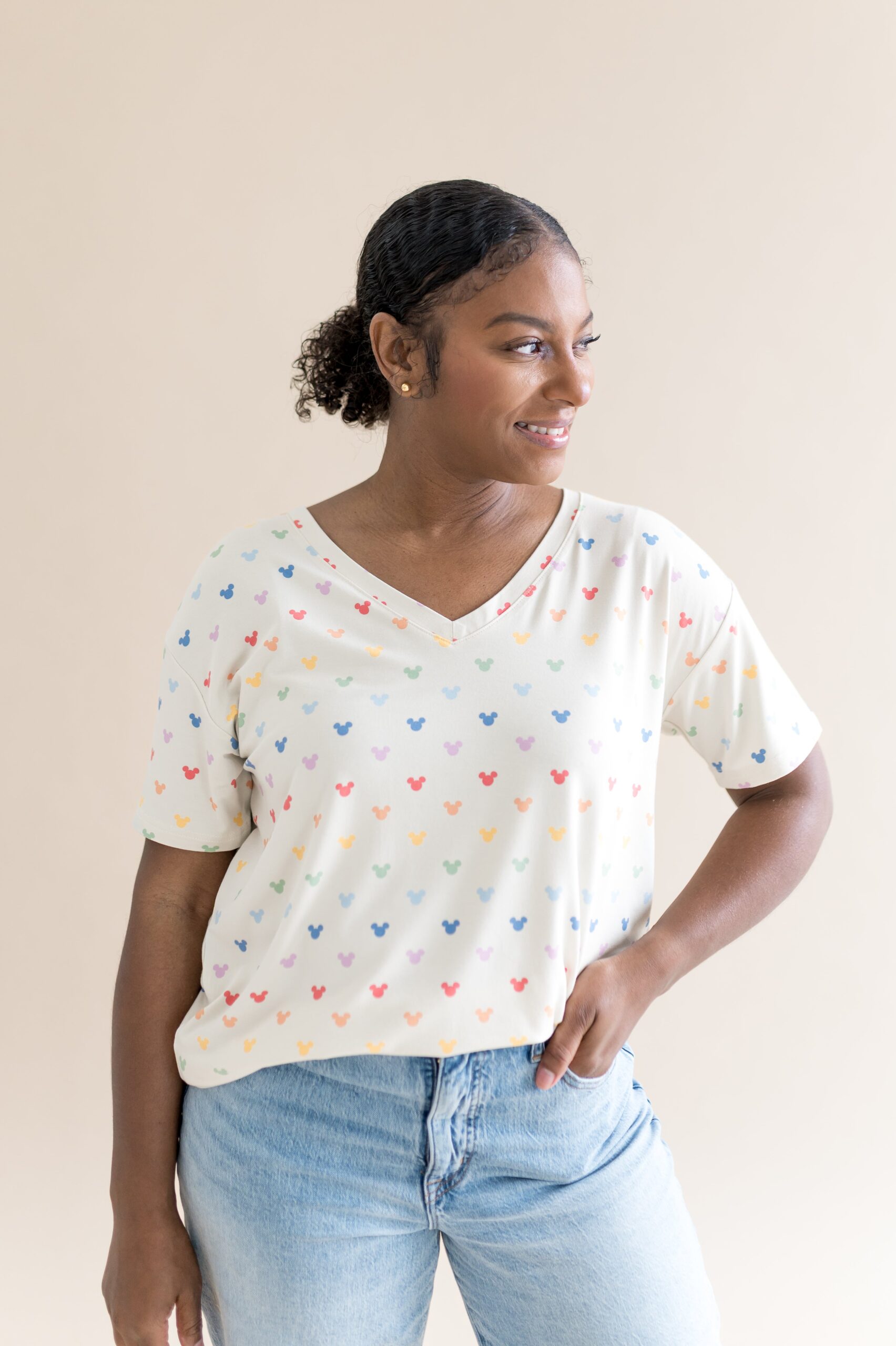 Pastel_Mickey_Mouse_Women_s_V-Neck_01
